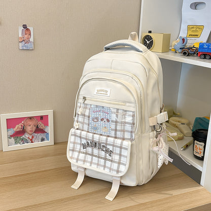 Trendiger geräumiger Rucksack mit transparenter Tasche Brehn