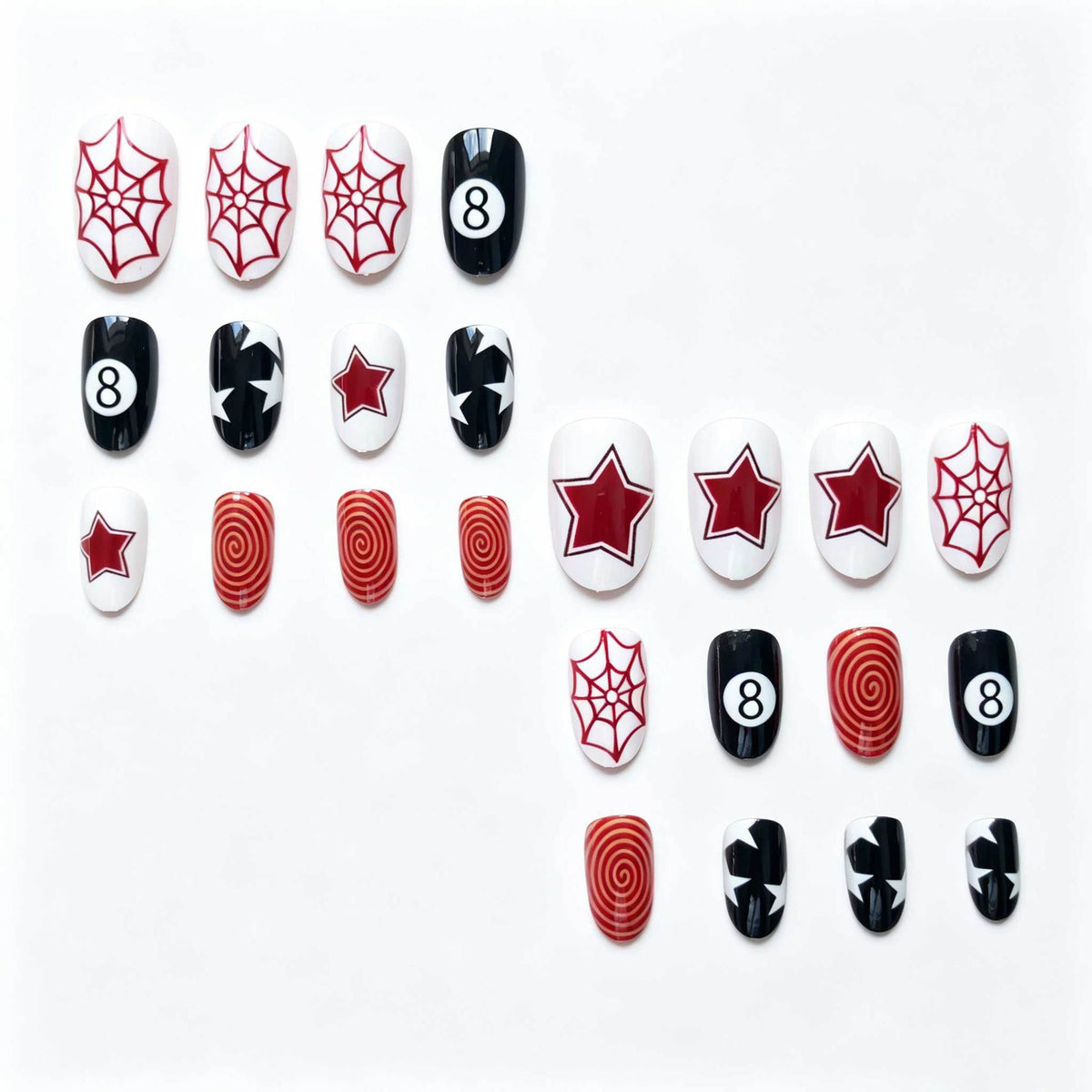 Künstlerisches Spider- und Stern-Nagelkunst-Kit