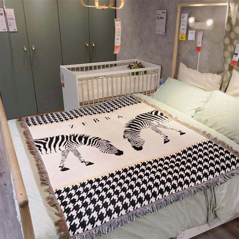 Künstlerische Zebra Druck Wurfdecke