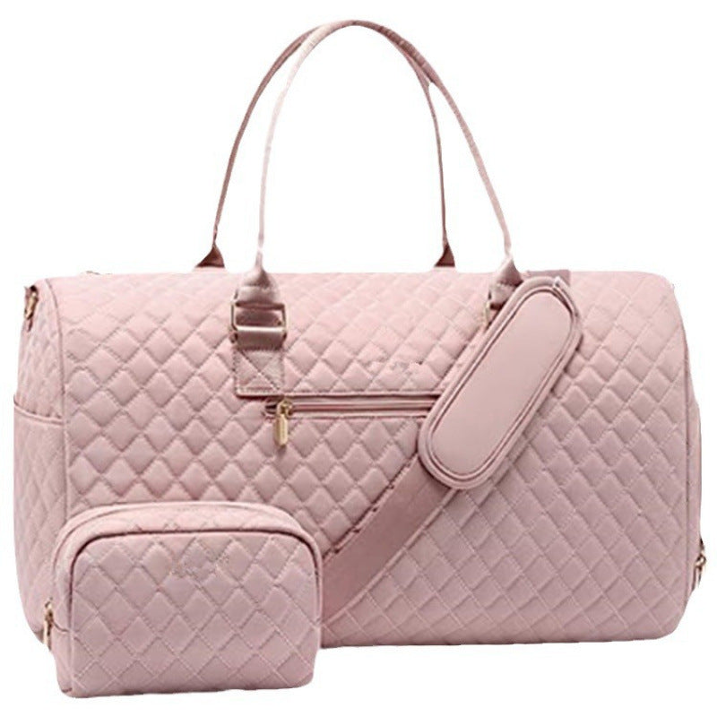 Quilted Weekender Duffle Bag Brehn