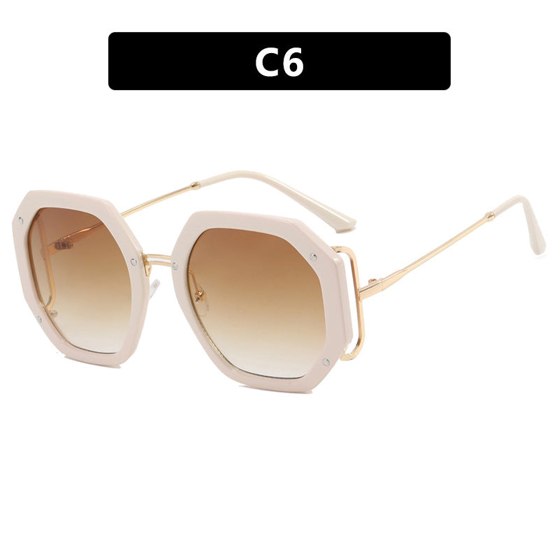 Damen stilvolle achtkantige Sonnenbrille mit UV-Schutz und elegantem Gestell Brehn