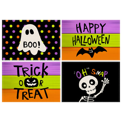 Mehrteiliges Halloween-Tischset aus abwischbarem Vinyl rutschfeste Platzdeckchen