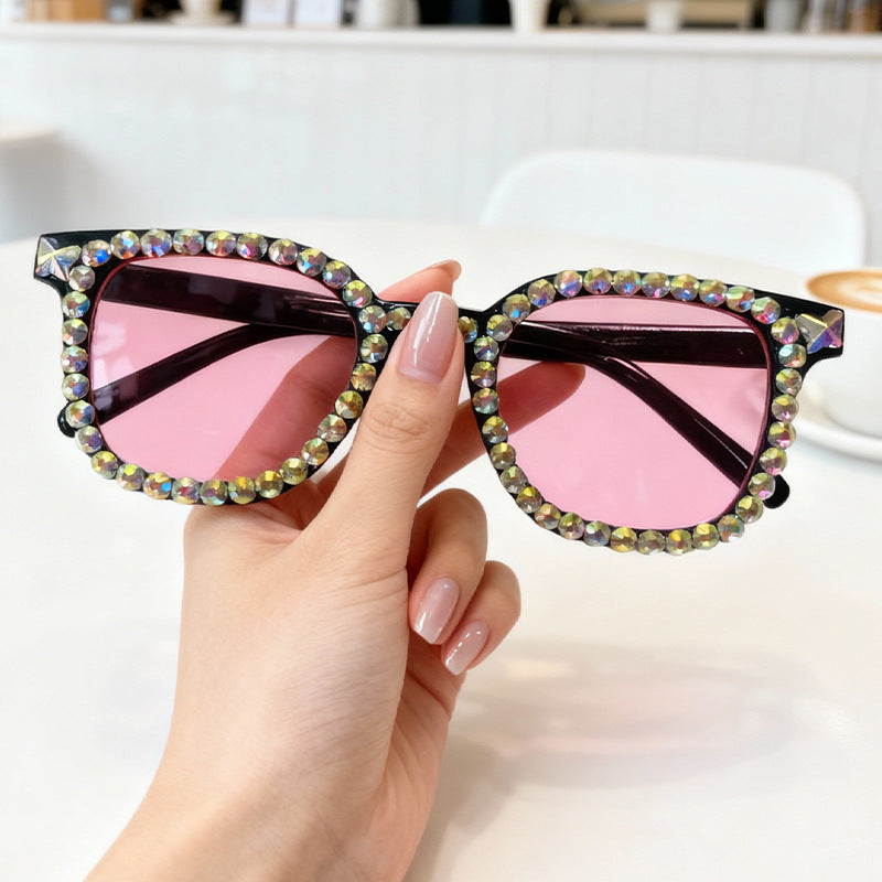 Kristall-verzierte Katzenaugen-Sonnenbrille Brehn