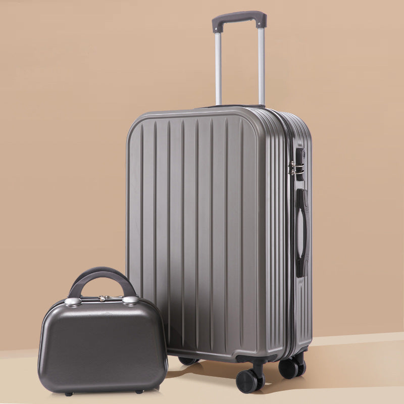leichgewichtiger ABS Hartschalen Spinner Koffer mit teleskopischem Griff und passender Kosmetiktasche Brehn