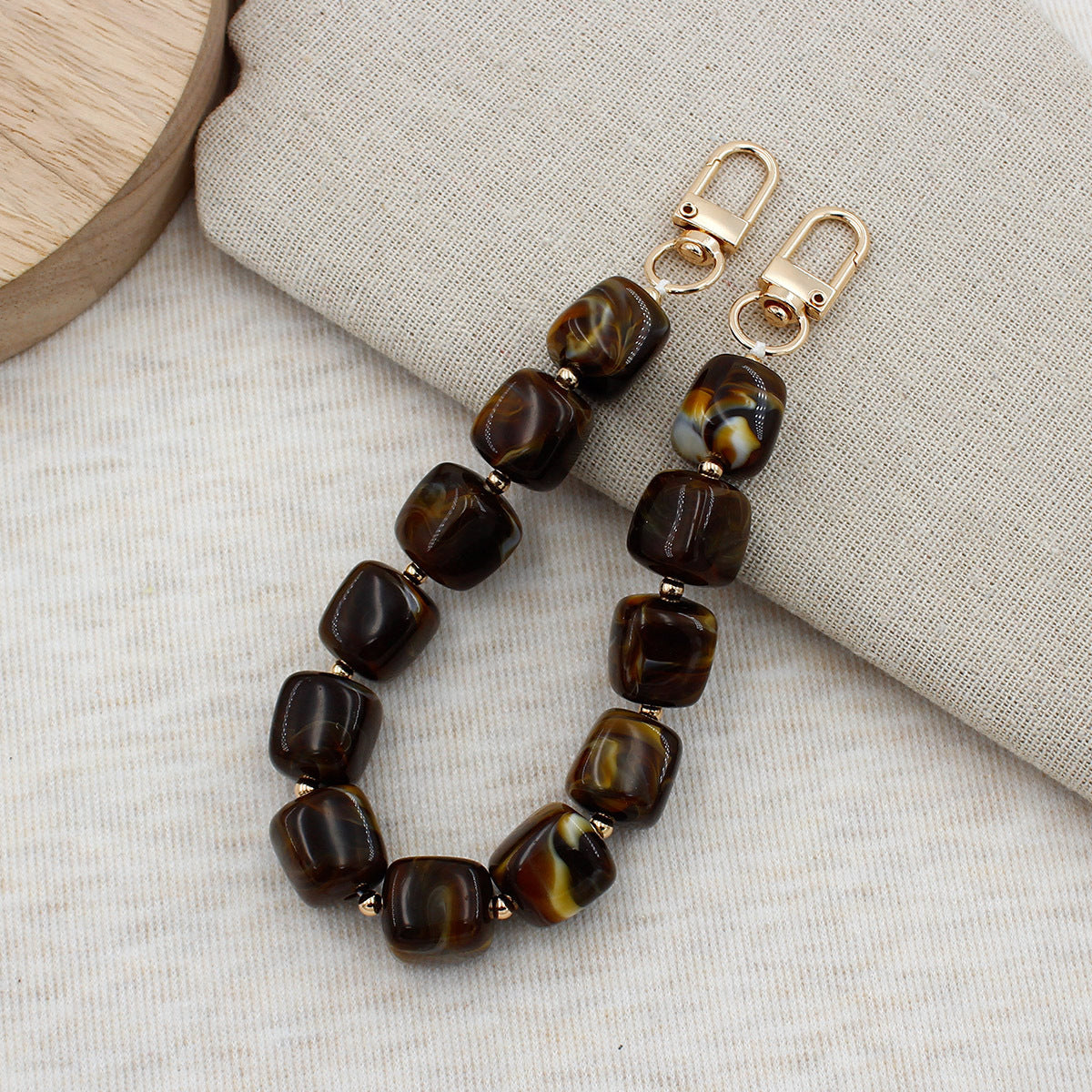 Chunky Beaded Brillen Kette Brehn