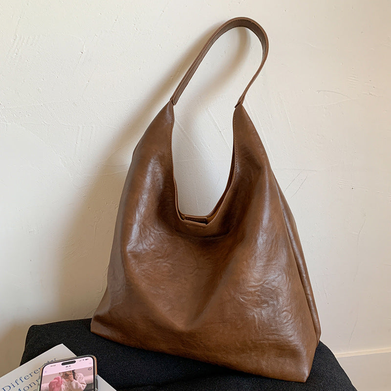 Elegante weiche Leder Hobo-Tasche Brehn