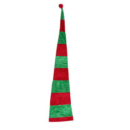 Lange Weihnachtsmütze im gestreiften Design