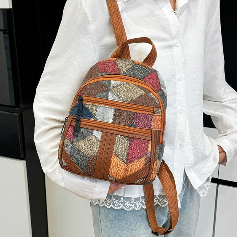Stilvolle geometrische gemusterte Mini-Rucksack Brehn