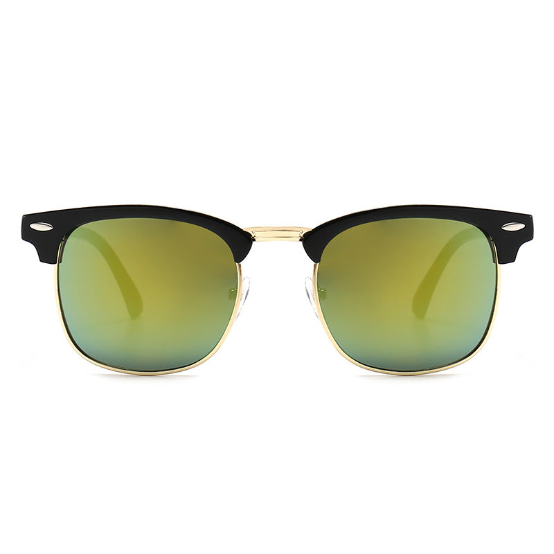 Damen modische Retro-Sonnenbrille mit metallischem Rahmen Brehn