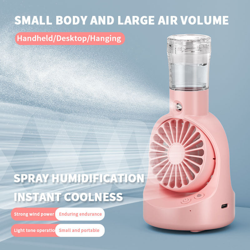 Kühlender tragbarer Sprüh-Handventilator mit abnehmbarem Wassertank und verstellbarem Ständer Brehn