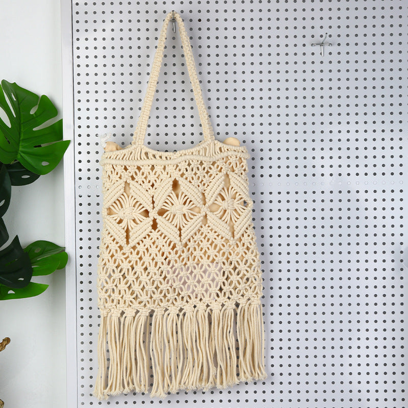 Handgefertigte Makramee Tasche mit Quasten Brehn