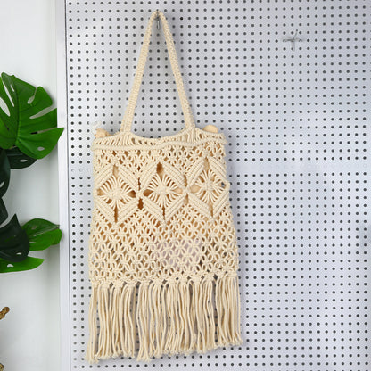 Handgefertigte Makramee Tasche mit Quasten Brehn