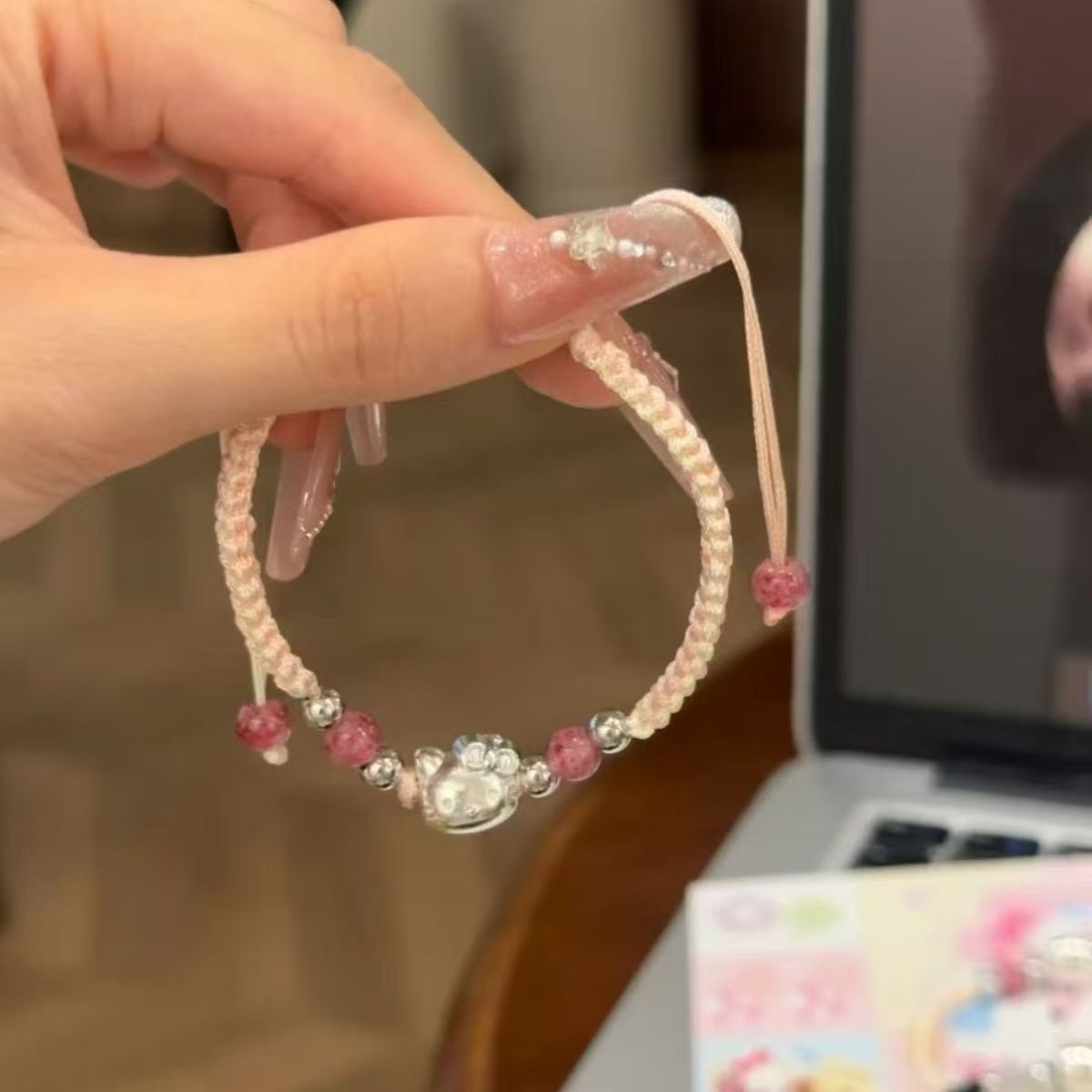 Verstellbares Katzenpfoten-Anhänger-Armband Brehn
