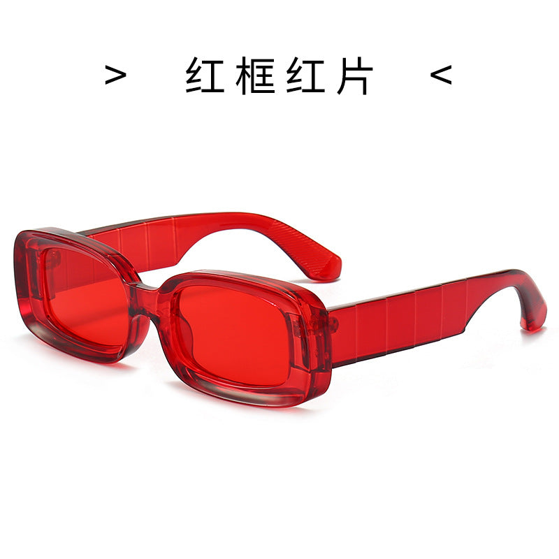 Damen Quadratische Sonnenbrille mit transparentem Rahmen Brehn