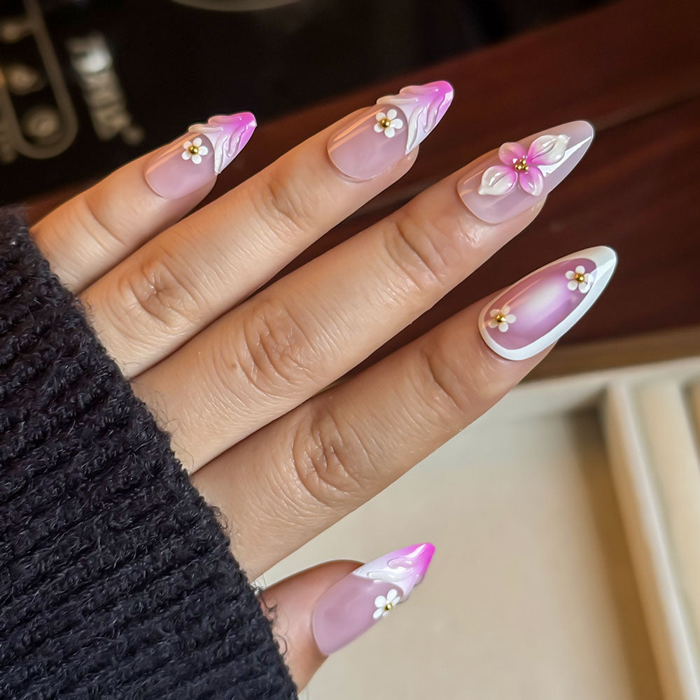 Floral Design Press-On Nail Kit Brehn