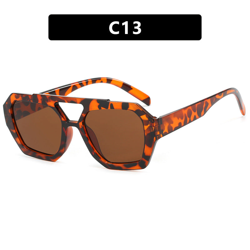 Damen geometrische Sonnenbrille aus robustem Kunststoff mit polarisierten Gläsern Brehn
