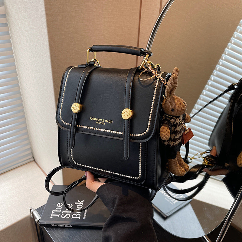 Vintage-inspirierte strukturierte Satchel-Tasche Brehn