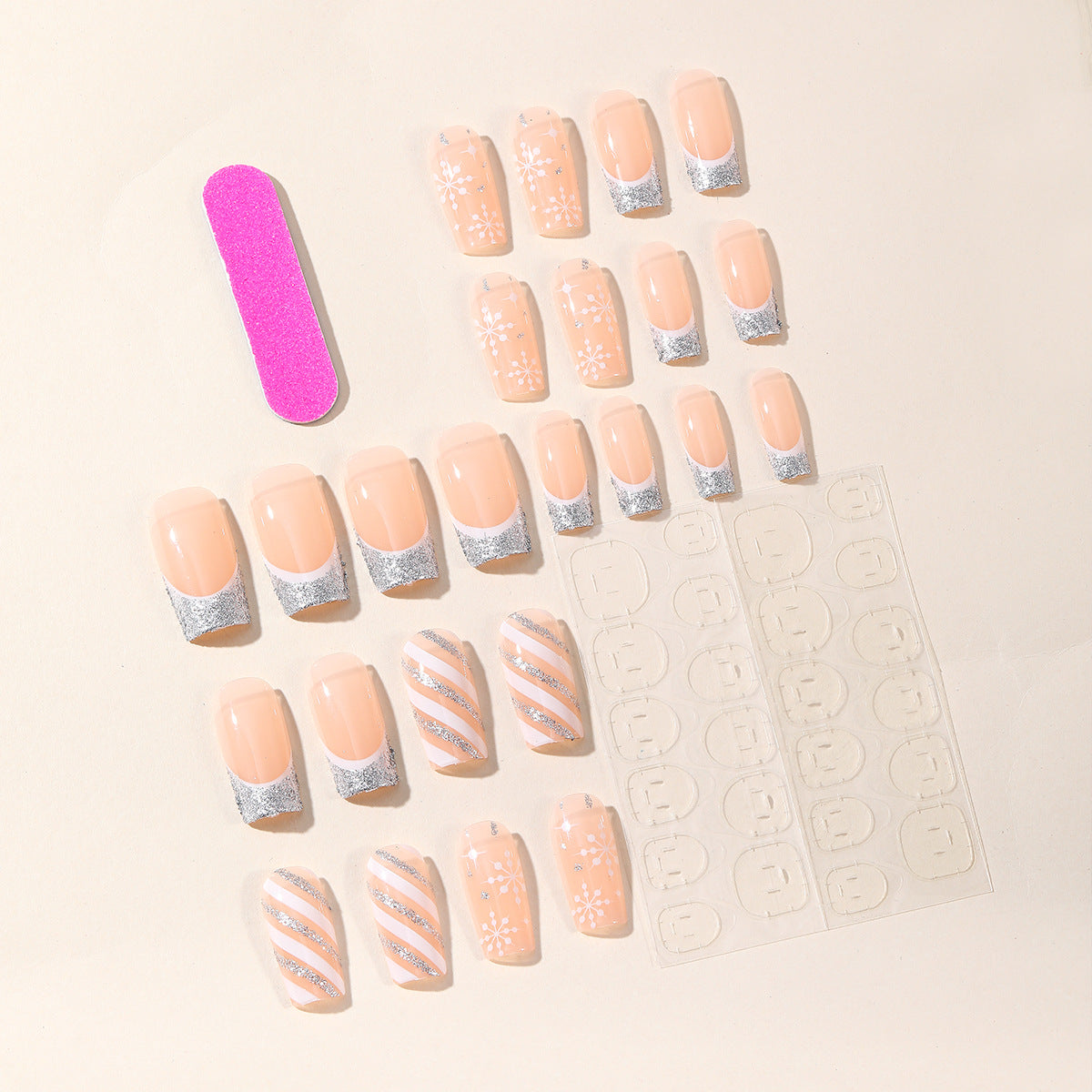 Festliches Schneeflocken-Nagelkunst-Set Brehn