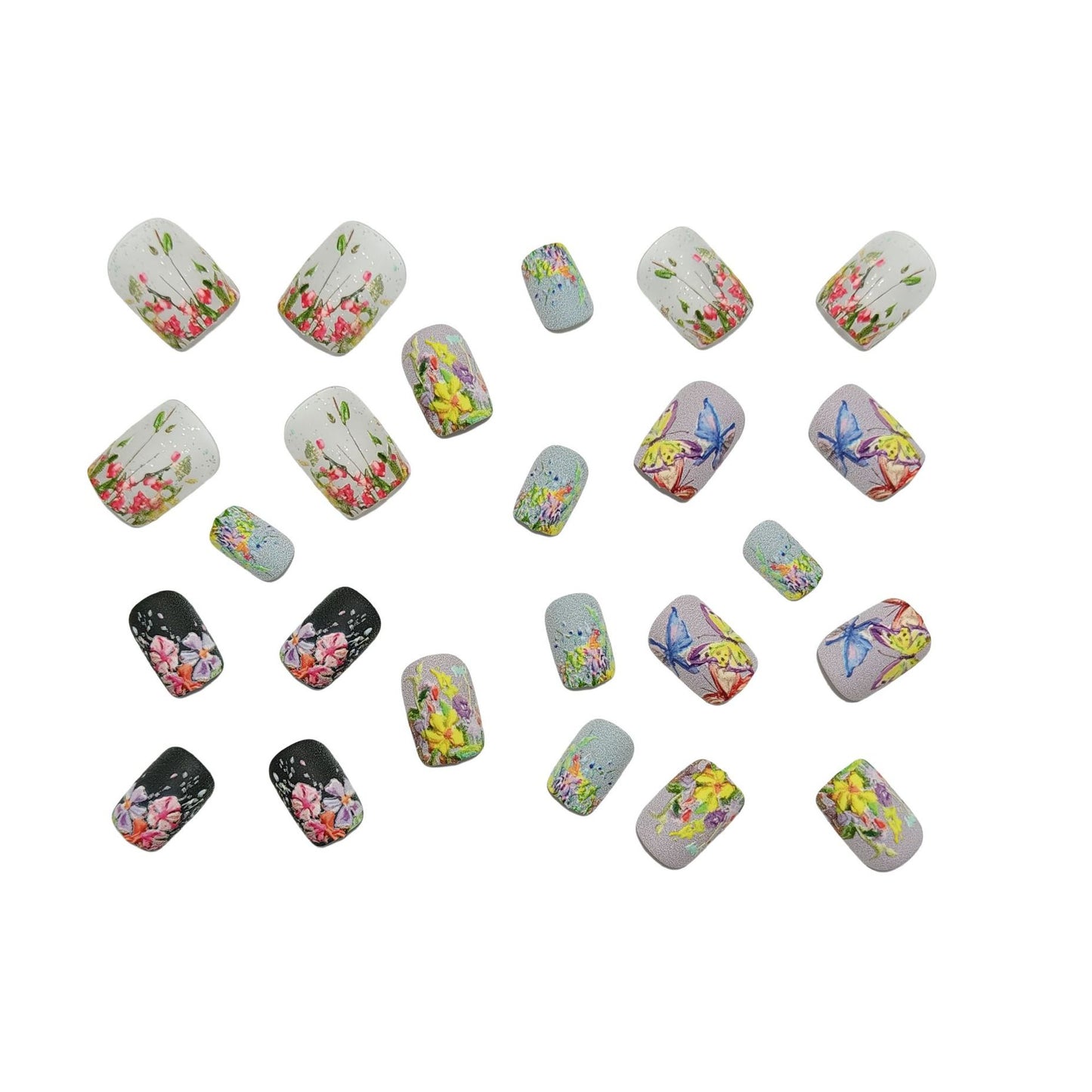 Kunstnagelset mit Floralen 3D-Motiven Brehn