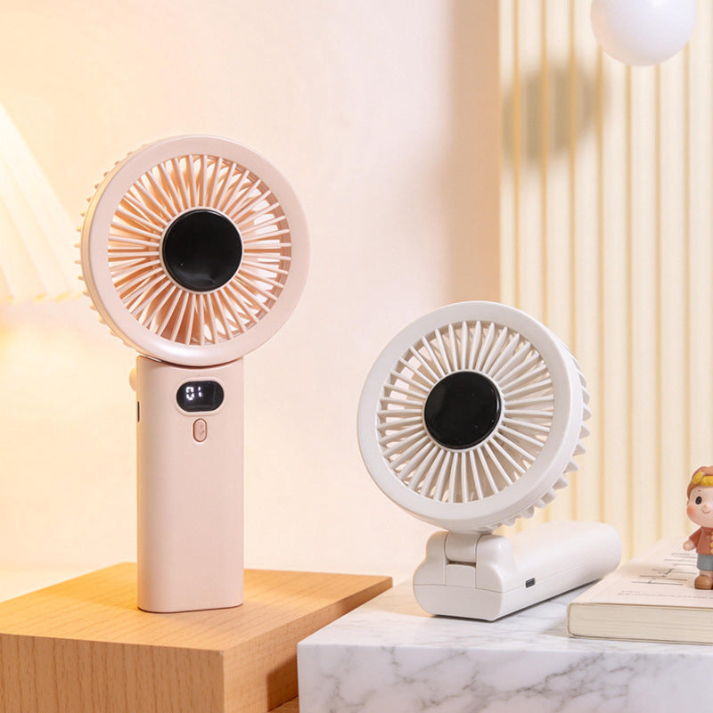 Damen Tragbarer USB Handventilator mit digitaler Geschwindigkeitsanzeige Brehn