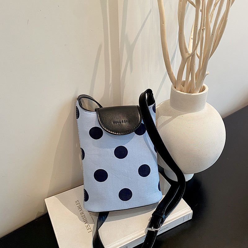 WoStylish Gepunktete Mini Umhängetasche Brehn