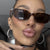 Damen modische Cat-Eye Sonnenbrille mit UV-Schutz und leichtem Rahmen Brehn