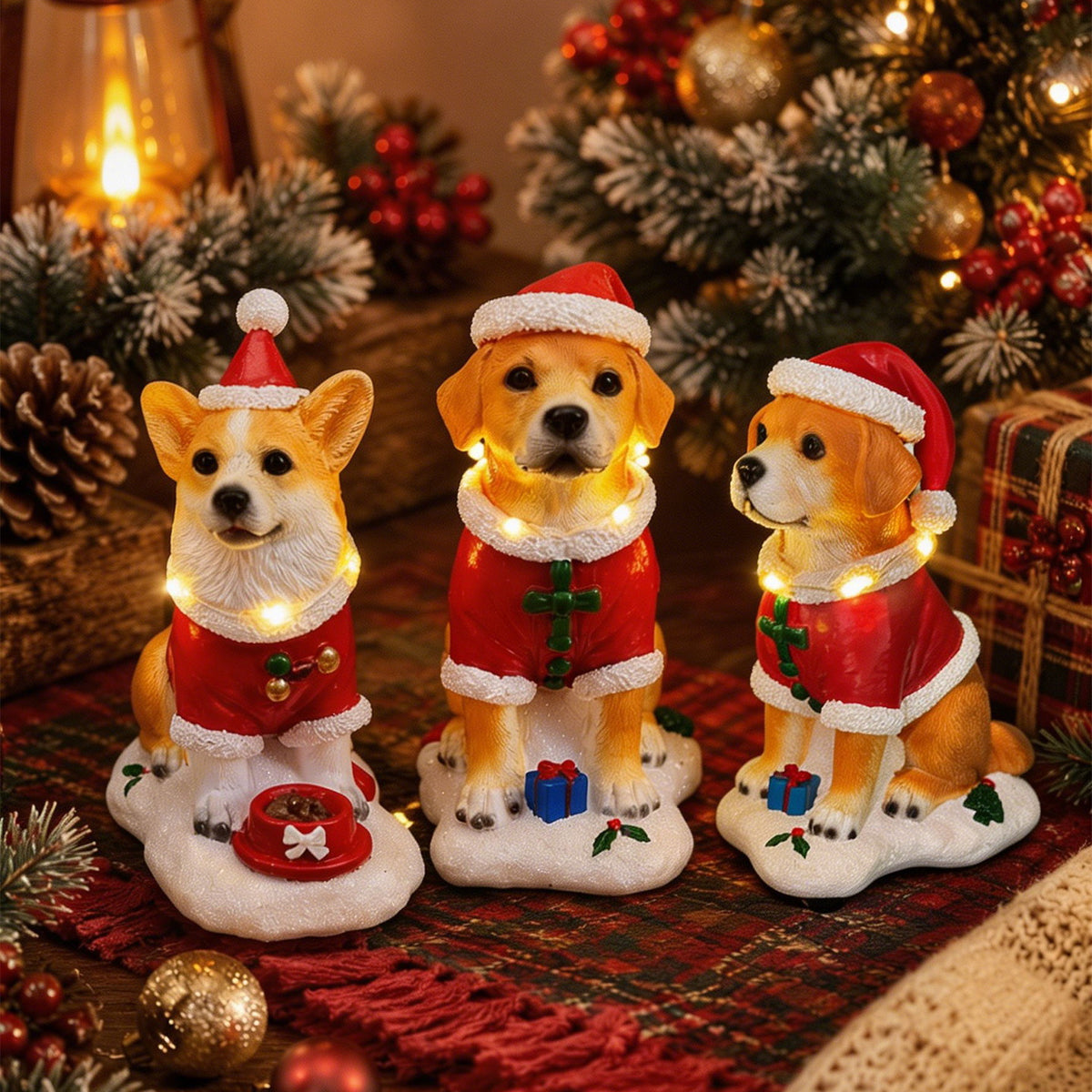 Dekorative Weihnachtsfigur im Hundedesign Brehn