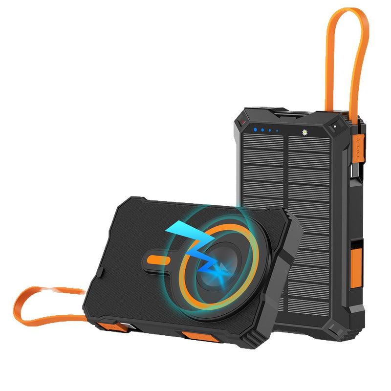 Solar Powerbank mit Kabelloser Ladefunktion Brehn