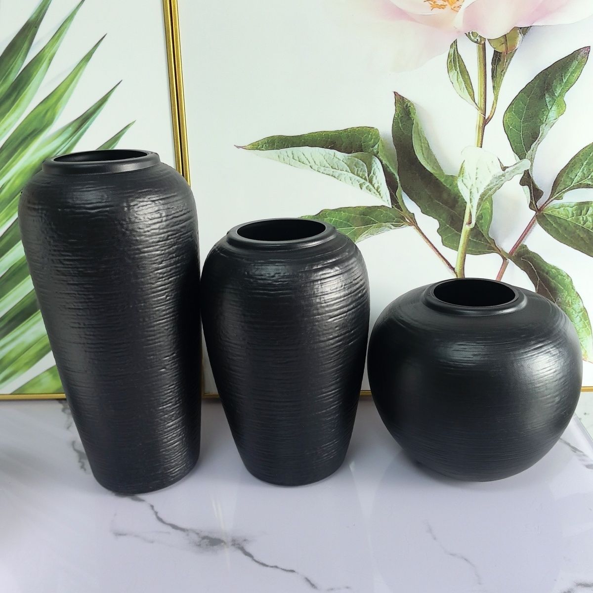 Elegante strukturierte Keramikvase Brehn