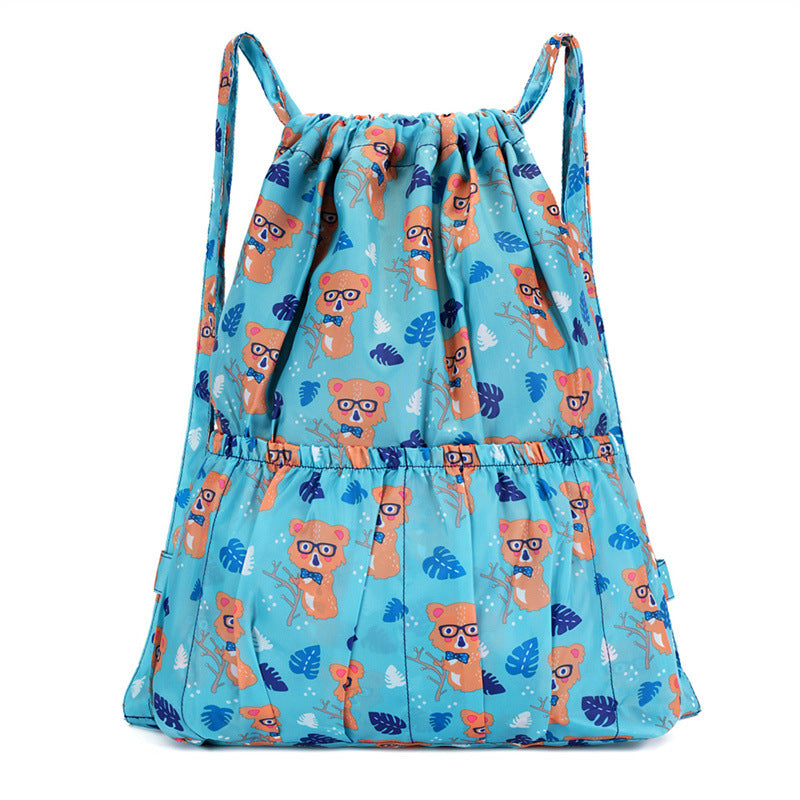 Blumenmuster Zugbeutel Rucksack Brehn