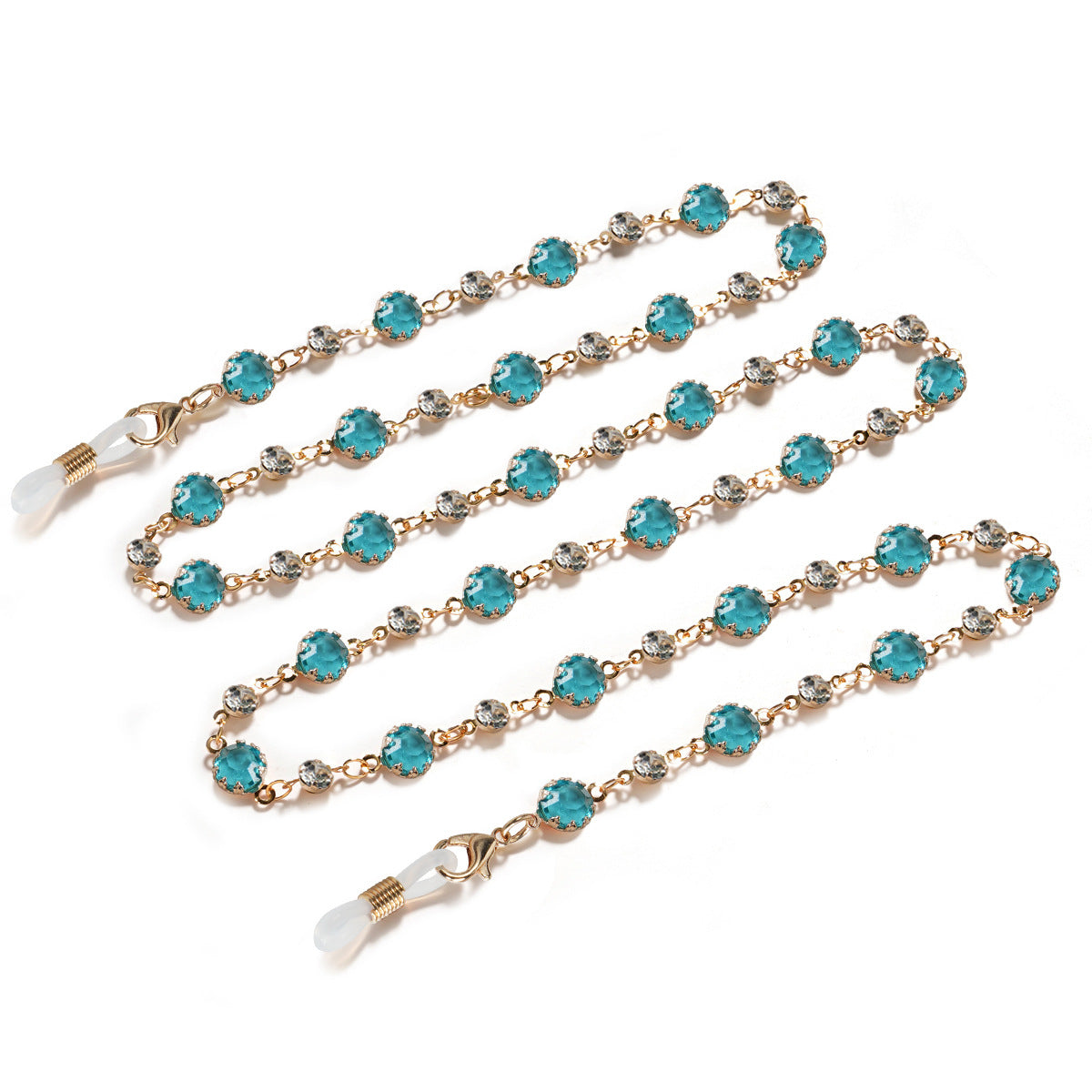 Elegante Edelstein-Brillen-Kette Brehn