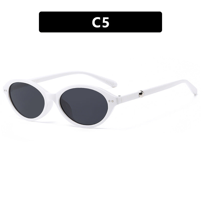 Damen trendige Sonnenbrille im ovalen Design mit UV-Schutz Brehn