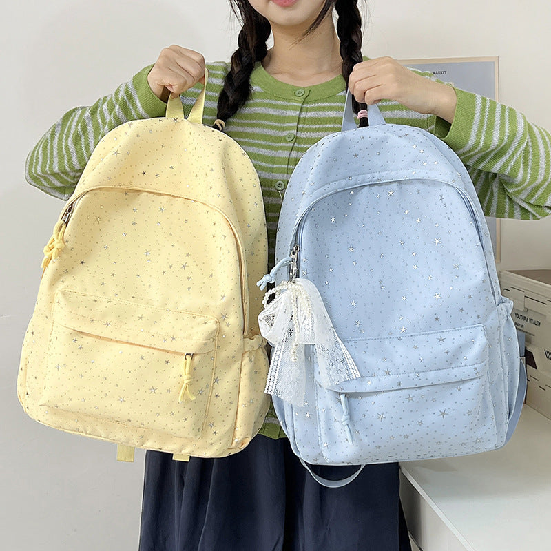 Eleganter Rucksack mit Glitzernden Sternen und Praktischen Fächern Brehn