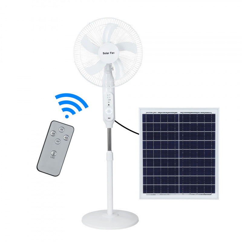 Unisex Solarbetriebenes Standventilator mit Fernbedienung und einstellbarer Höhe Brehn