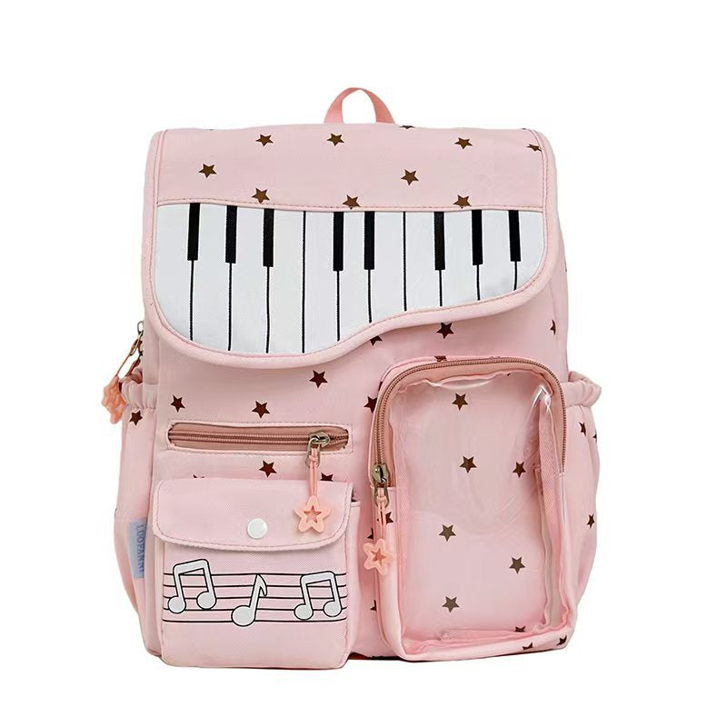 Rucksack mit Musikalischem Klavierdesign und Multifunktionalen Fächern Brehn
