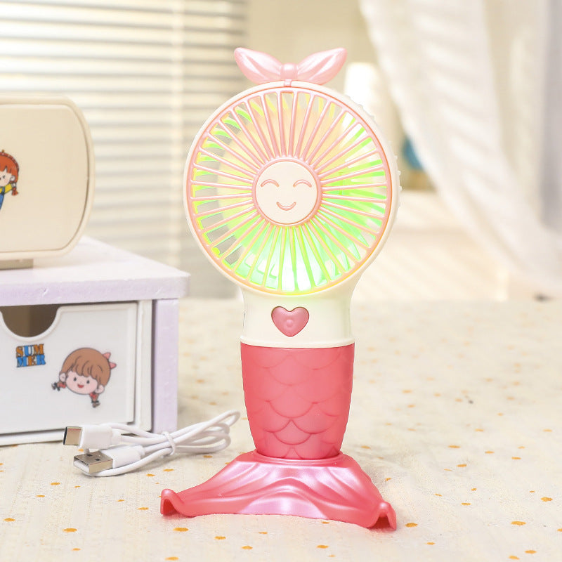 Damen Tragbarer Handventilator mit Meerjungfrau-Design Brehn