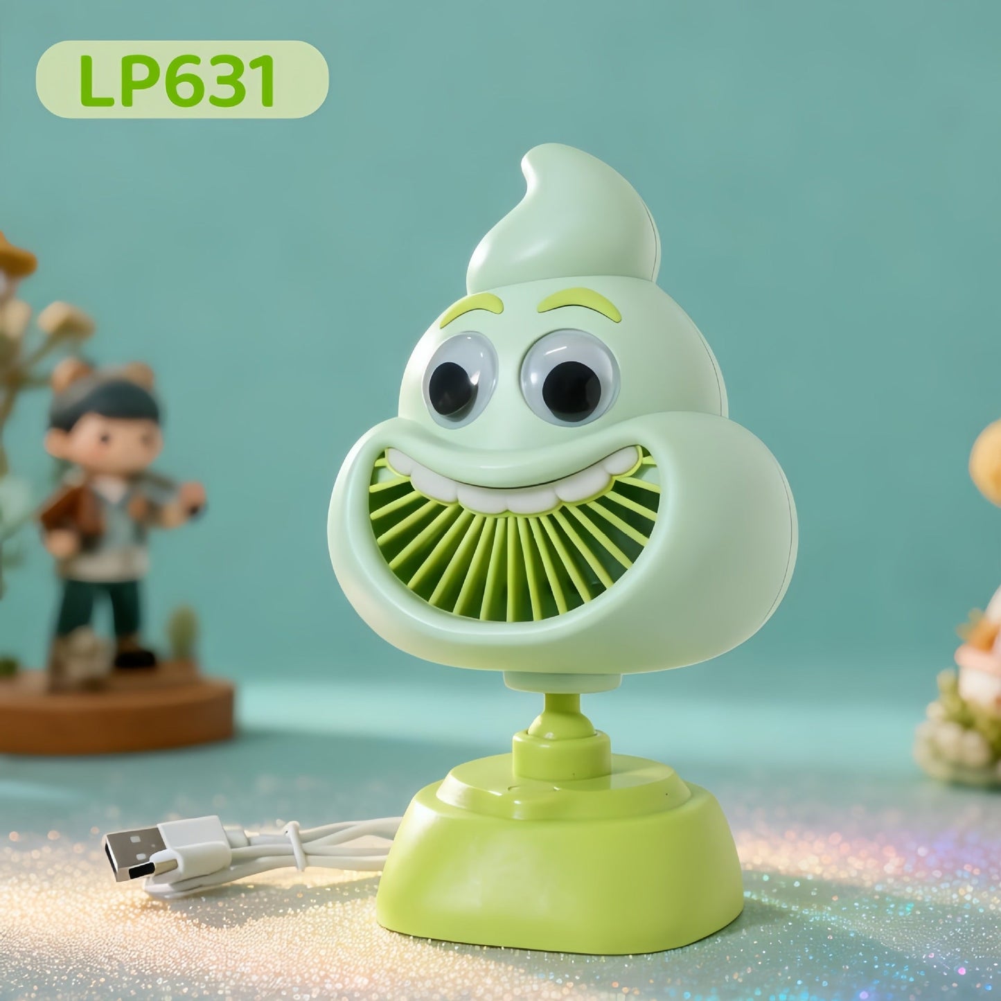 Damen Tragbarer Mini Ventilator mit lustigem Charakterdesign Brehn