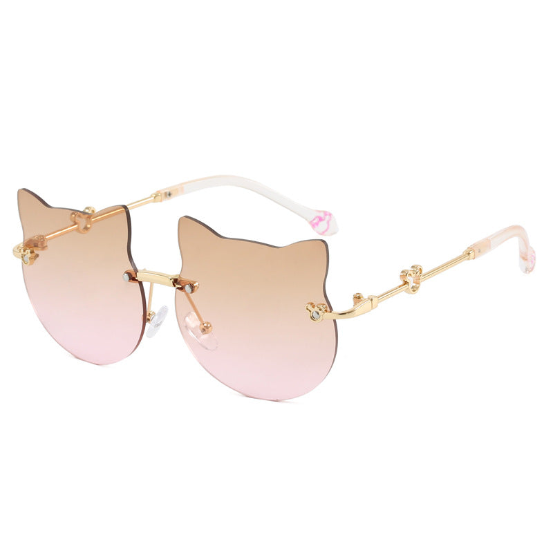 Damen geometrische Sonnenbrille mit luxuriösem Metallrahmen Brehn