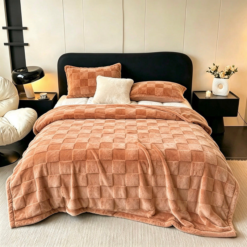 Strukturiert Patchwork Fleece Decke Brehn