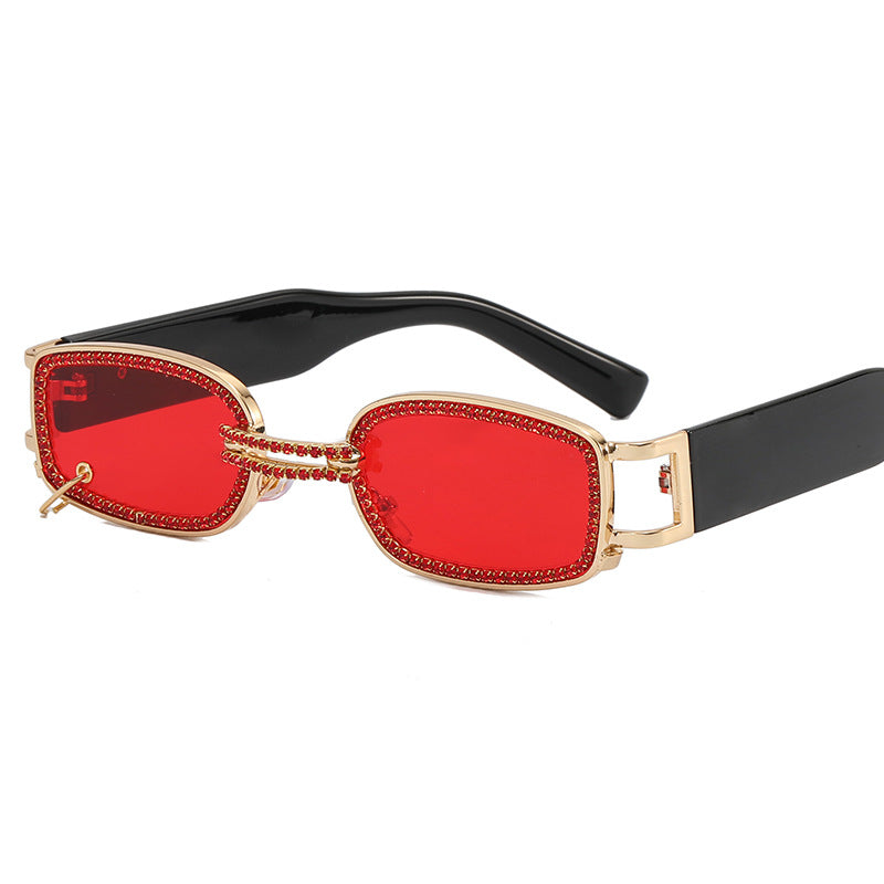 Damen modische Sonnenbrille mit funkelndem Kristallrahmen Brehn
