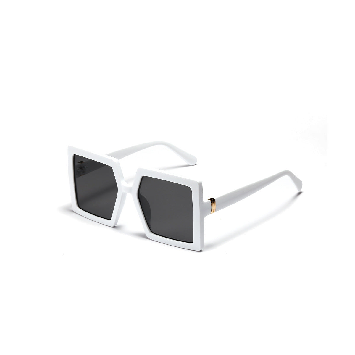 Damen geometrische Sonnenbrille mit modernem, breiten Rahmen Brehn