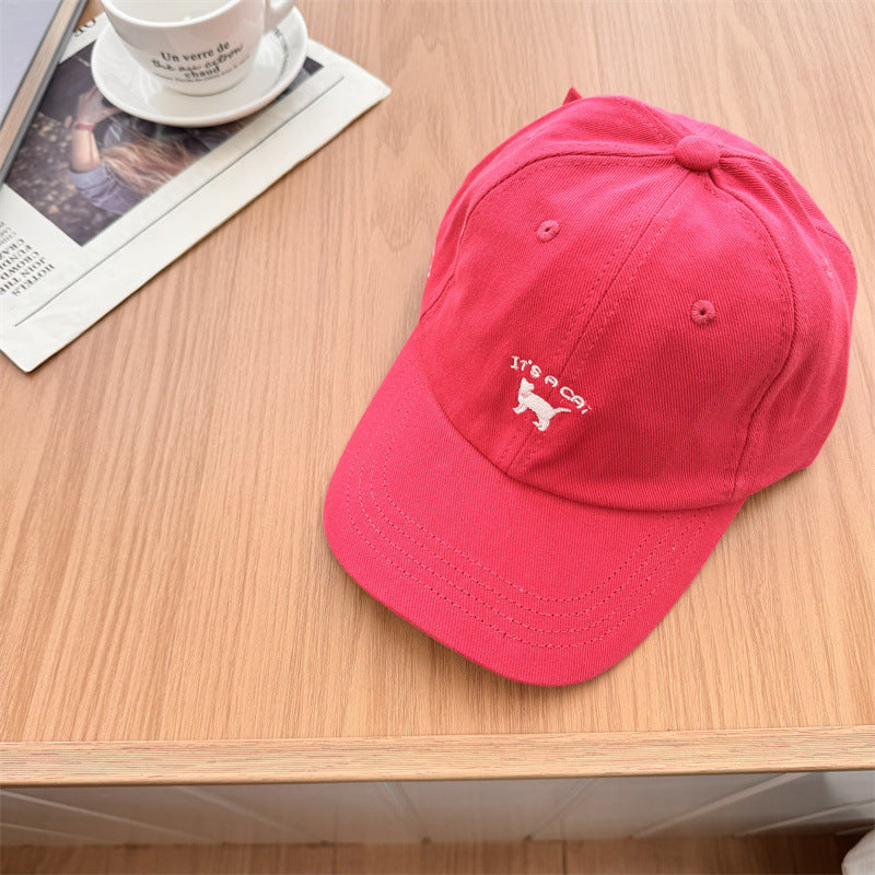 Damen Verspielt Katze bestickte Baseballmütze Brehn
