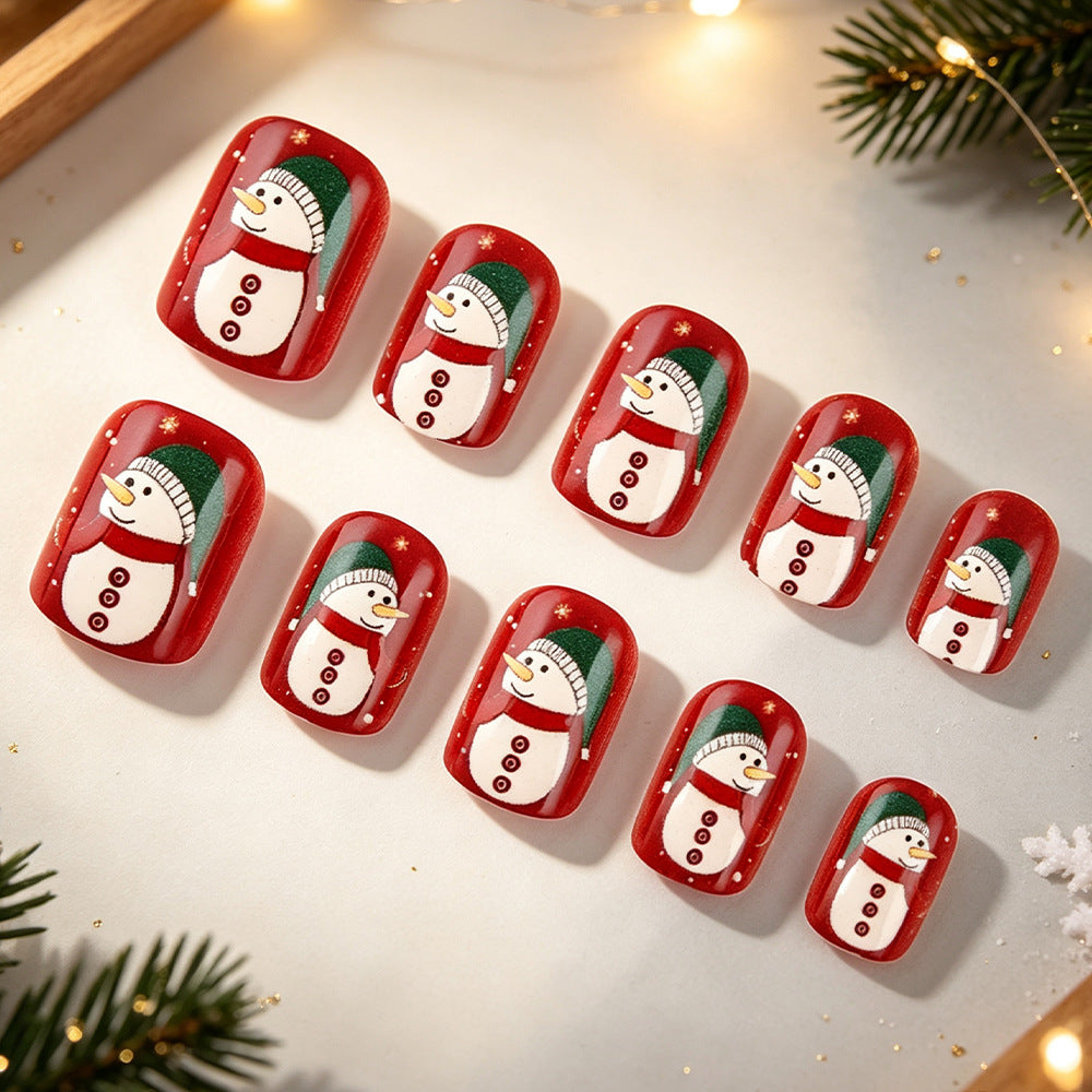 Urlaubs-Themen Schneemann Nagelkunst Brehn
