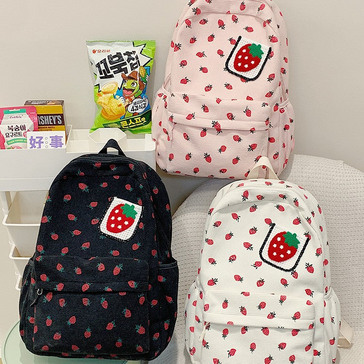 Rucksack mit Verspieltem Erdbeerdesign Brehn