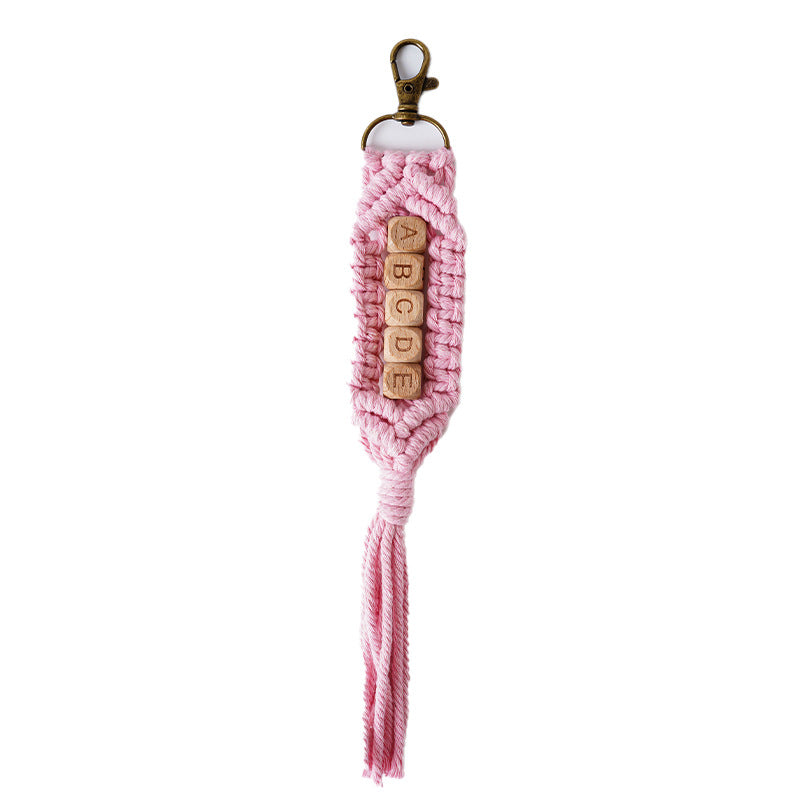 Personalisierter Makramee-Schlüsselanhänger Halter Brehn