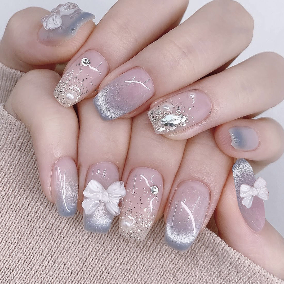 Luxuriöse 3D Blumennagelverlängerungen Brehn