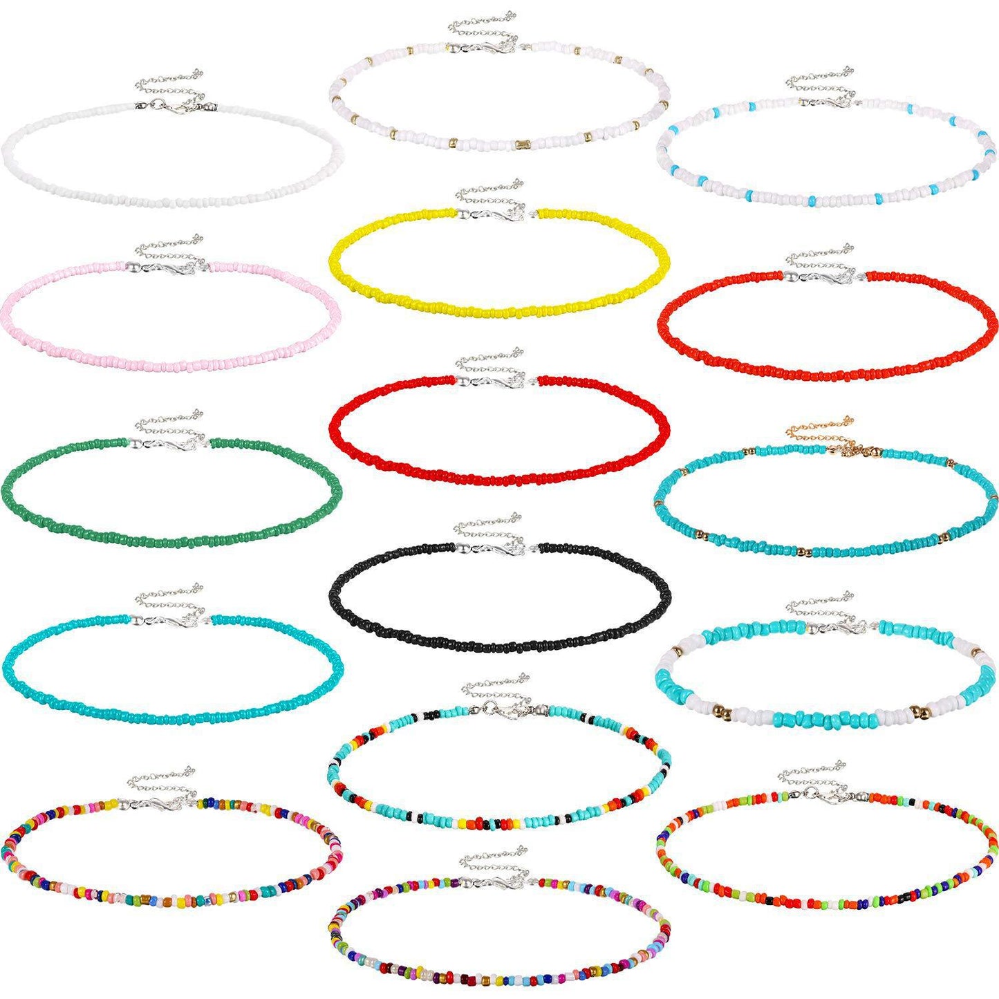 Buntes Perlen-Choker-Halsband Brehn