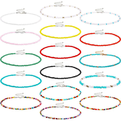 Buntes Perlen-Choker-Halsband Brehn