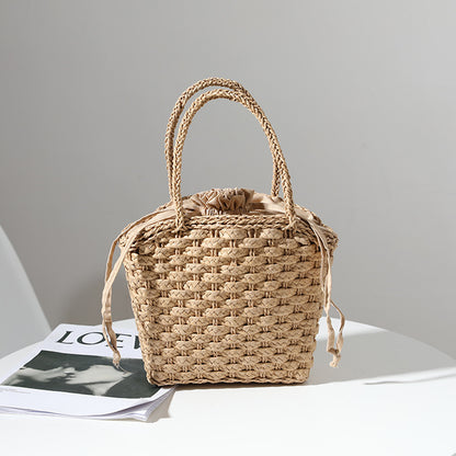 Handgefertigte Basttasche mit Verstellbarem Innenfutter Brehn
