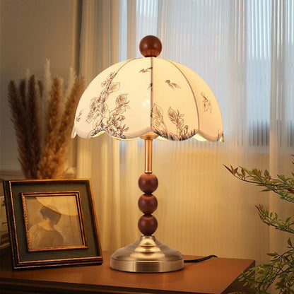 Vintage Blumen Tischlampe